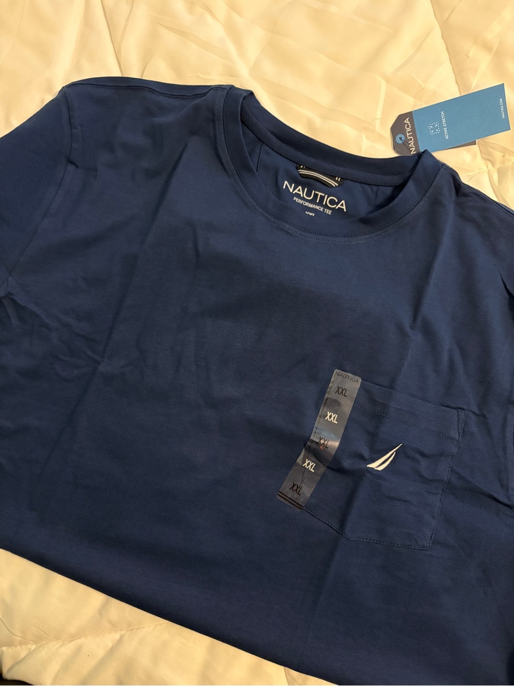 Nautica Men's Deep Blue Short Sleeve Pocket Tee